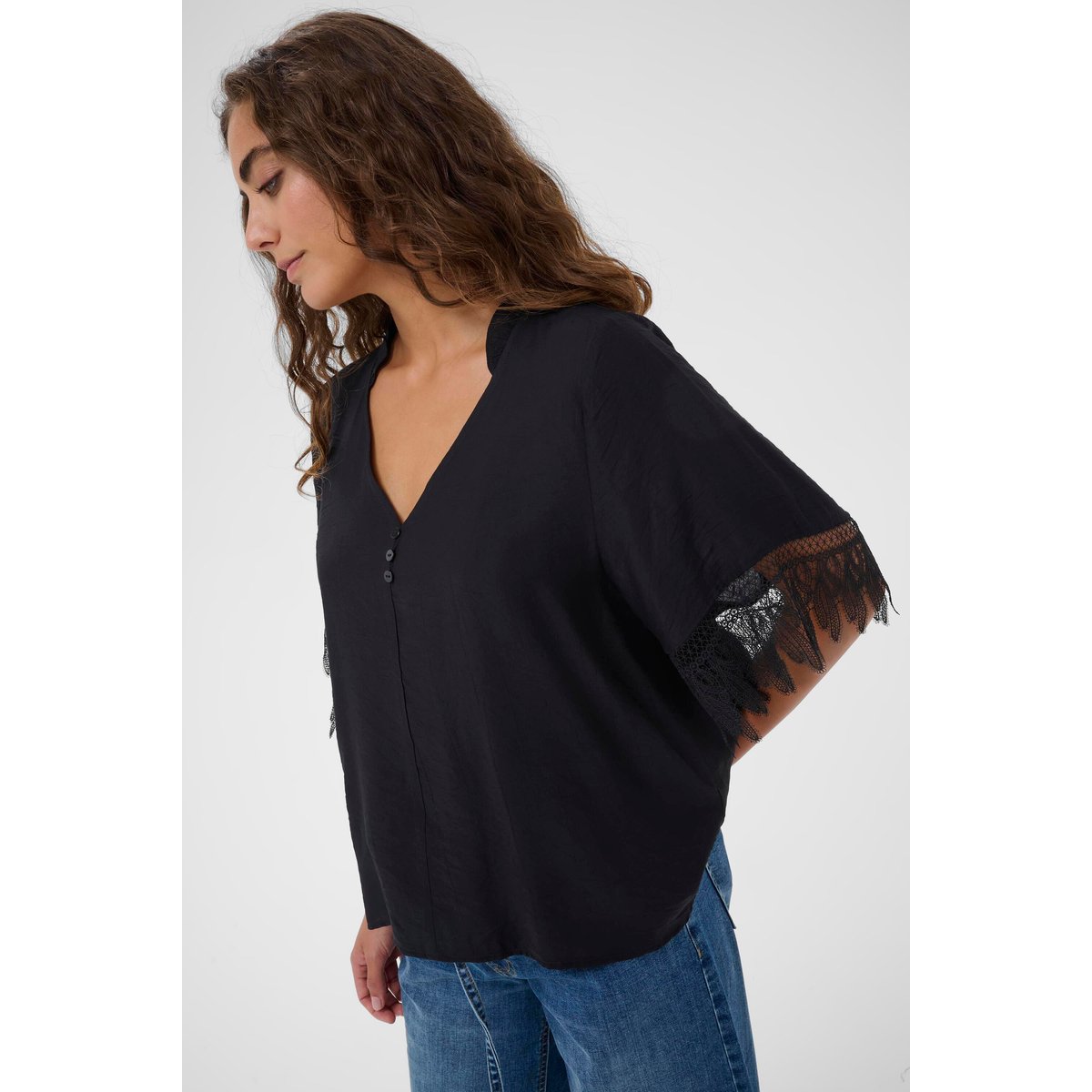 Blouse à manches courtes noir black, CULTURE