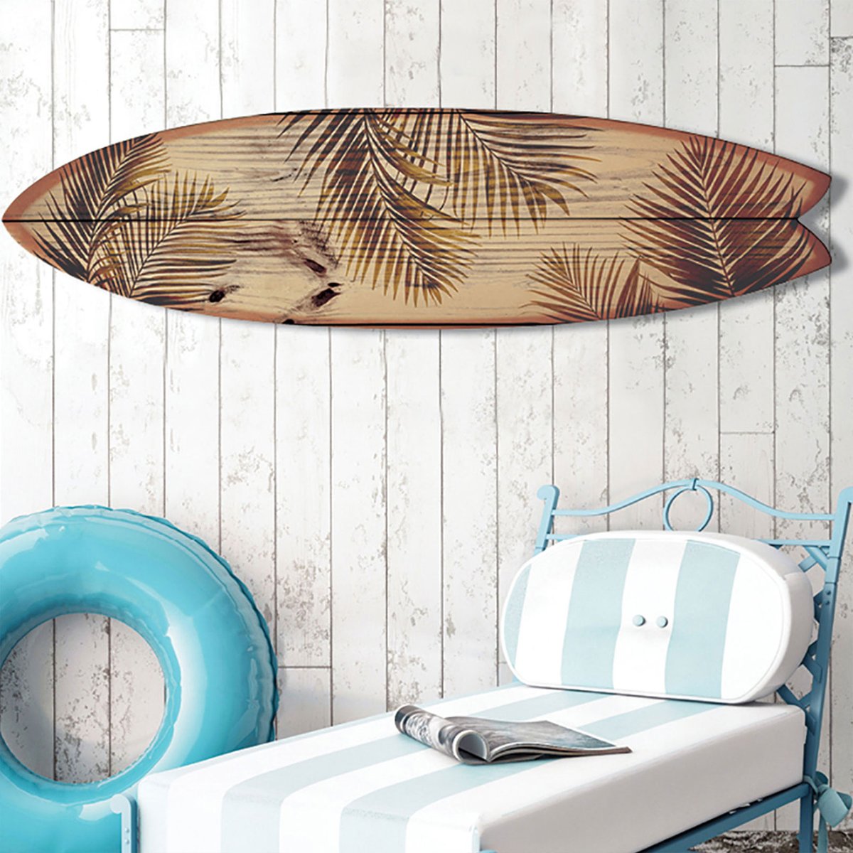 Planche de surf décorative surf brown tableau alu dibond, HEXOA