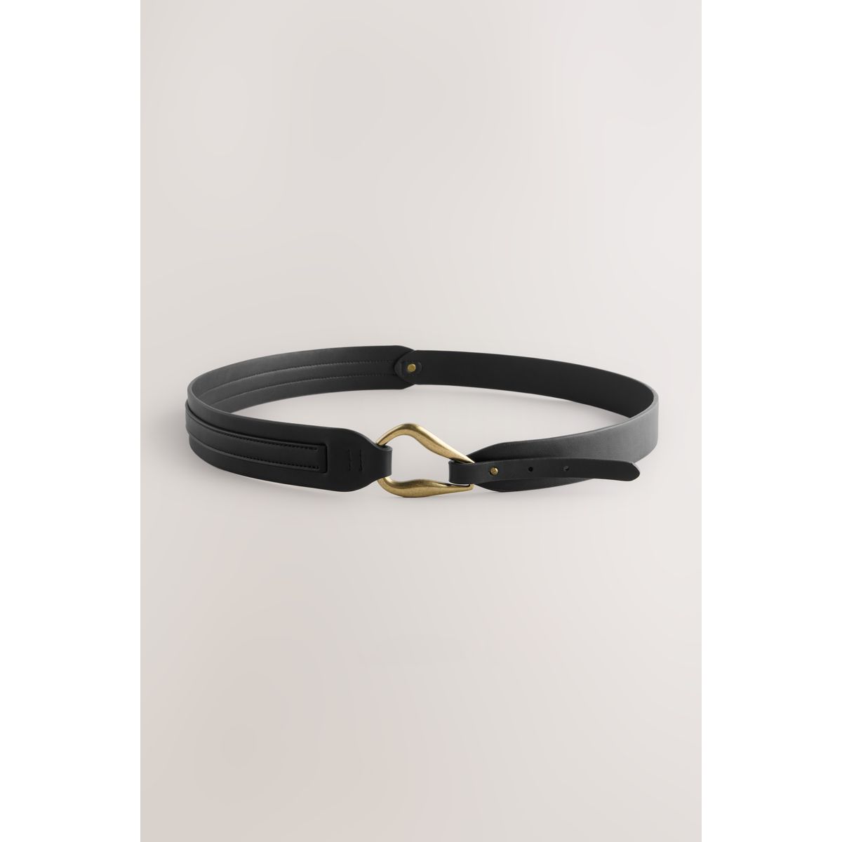 Ceinture avec boucle abstraite noir, NEXT