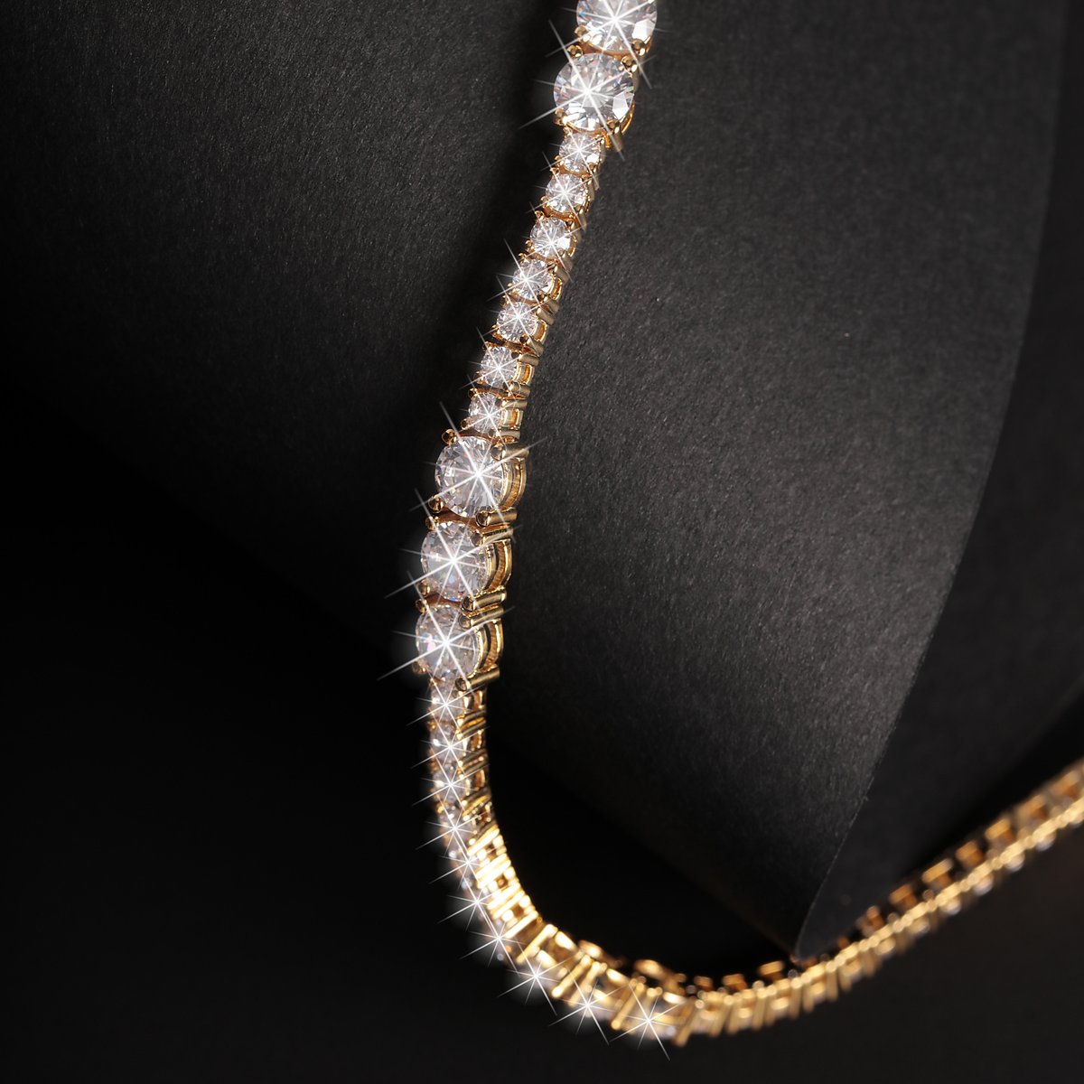 Bracelet en laiton, placage ninfea, zircons SCINTILLE blanc, MORELLATO