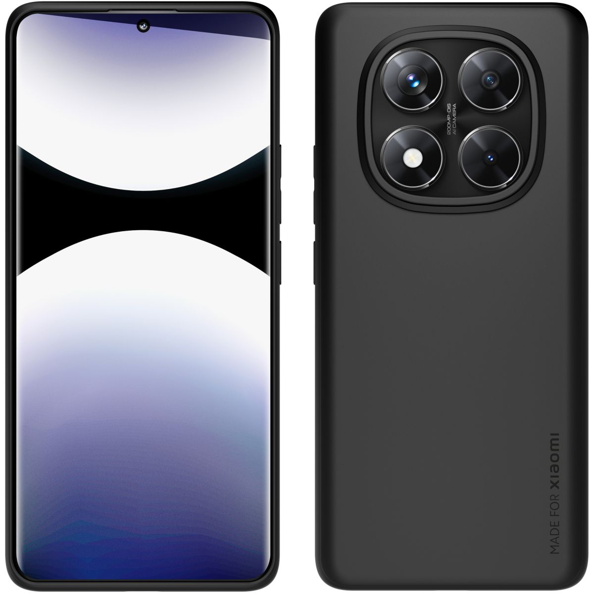 Coque Redmi Note 14 Pro+ 5G Noir couleur unique, XIAOMI
