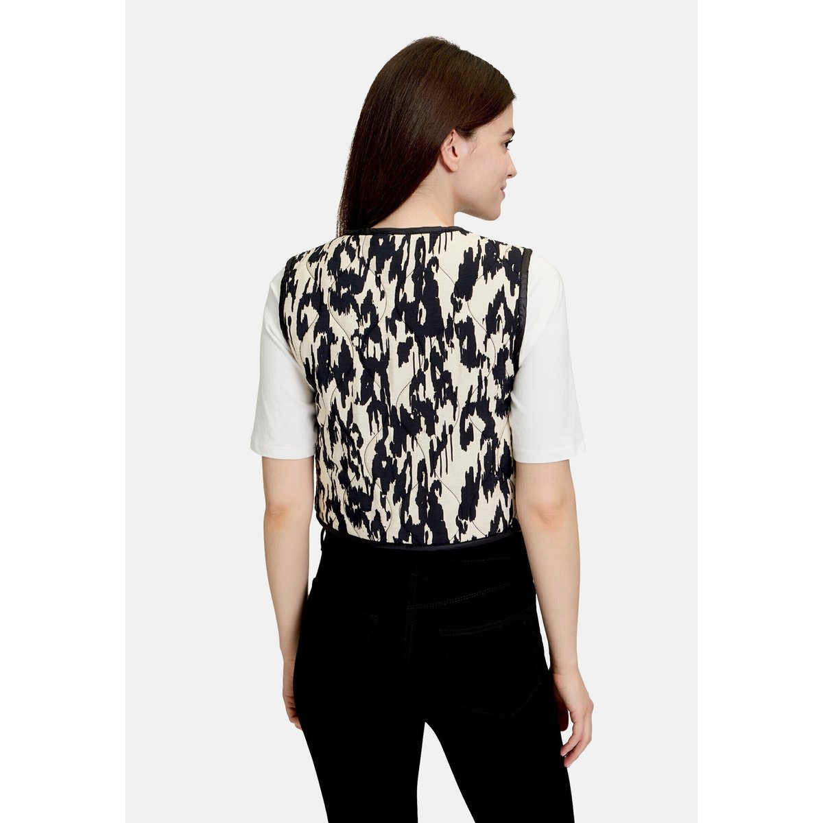 Gilet réversible sans manches noir/blanc, BETTY BARCLAY