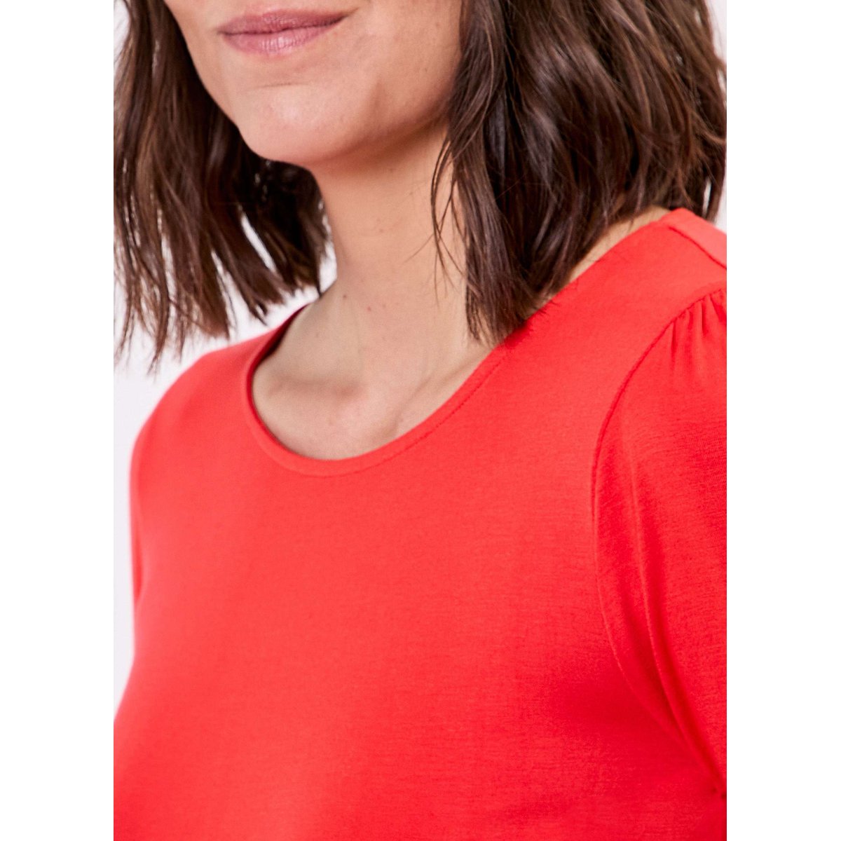 T-shirt fluide col rond FELIX orange foncé, PRINCESSE NOMADE