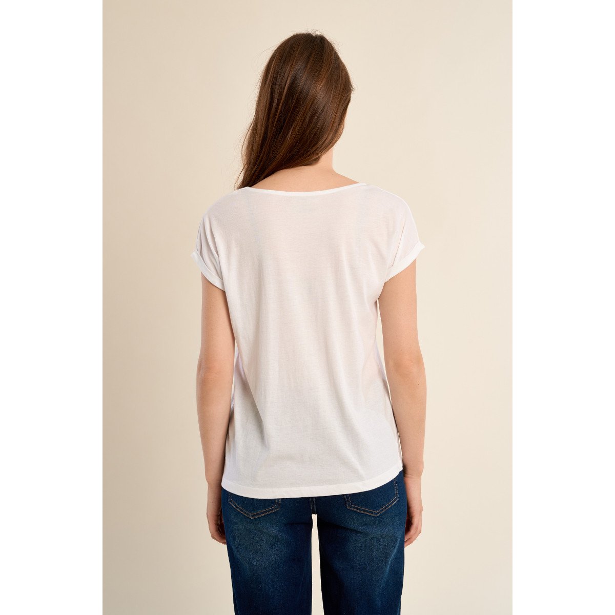 T-shirt à motif offwhite, MOLLY BRACKEN