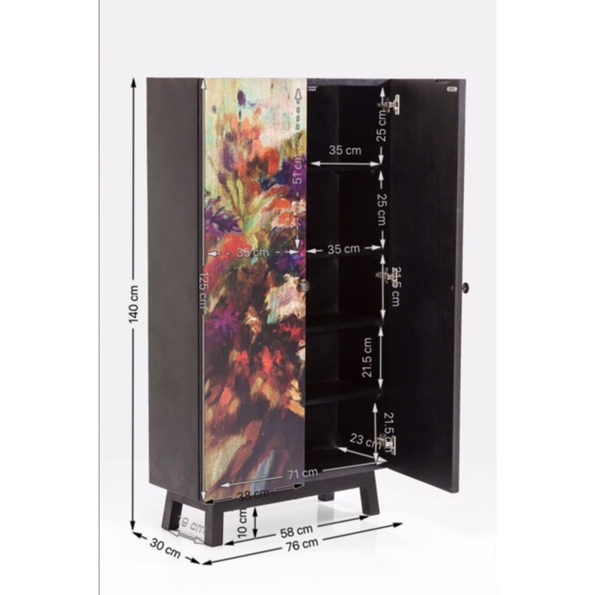 Armoire fleurs multicolore, KARE DESIGN