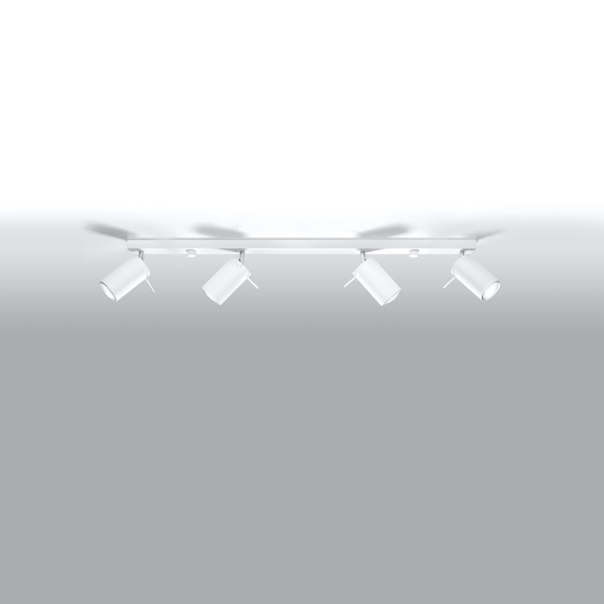 Plafonnier Acier Blanc GU10 4 Ring Line blanc, EDEN