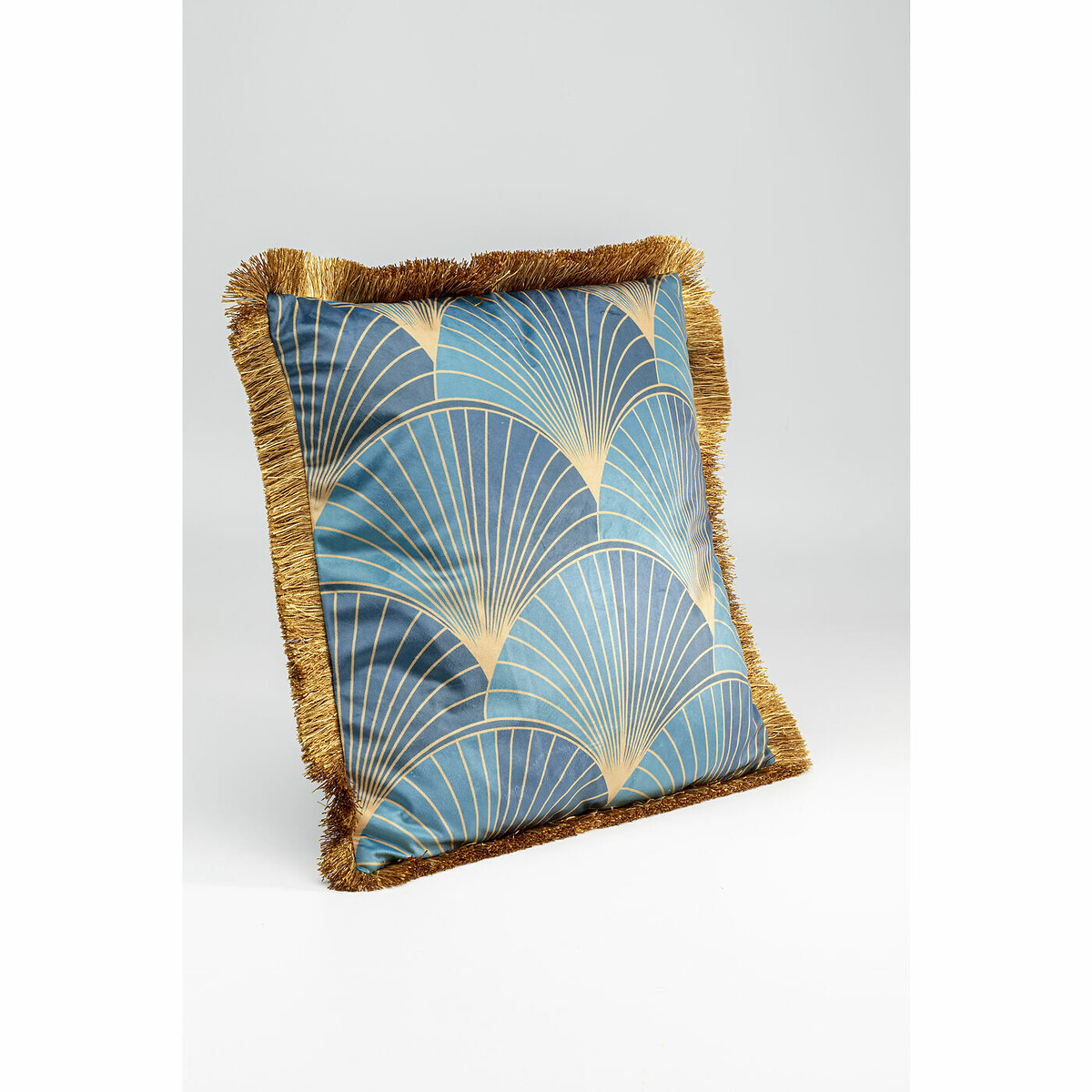 Coussin Leaves Fringe 45x45cm multicolore, KARE DESIGN