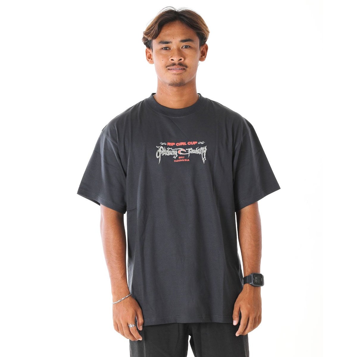 T-shirt Padang Cup 25 Poster noir délavé, RIP CURL