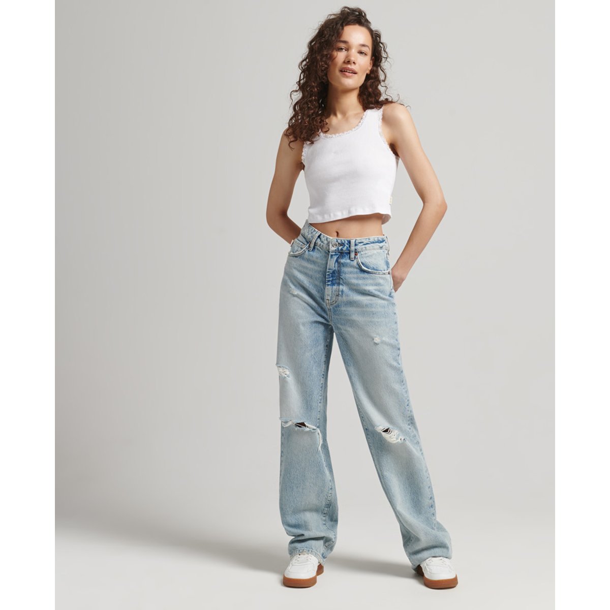 Jean large en coton bio vintage custom spring, SUPERDRY