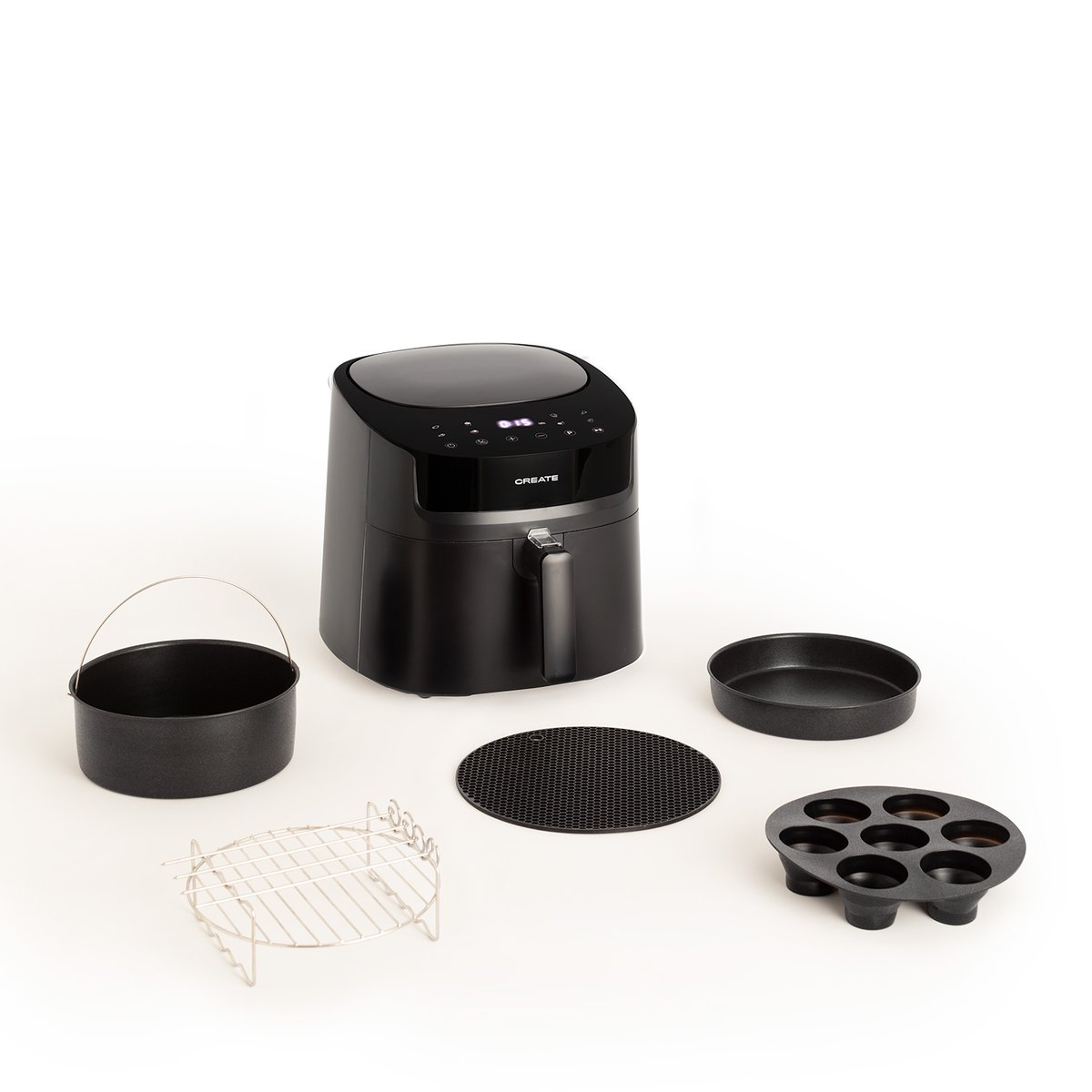 Pack AIR FRYER PRO LARGE 6.2 L + Accessoires noir, CREATE