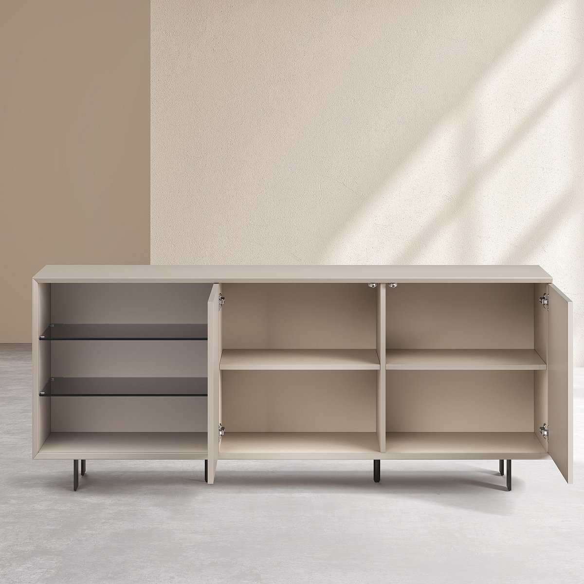 Buffet bois AGNES crème, HABITAT