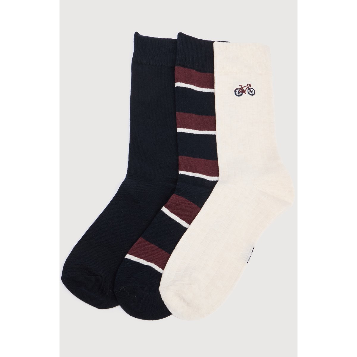 Lot de 3 paires de chaussettes hautes noir, BONOBO