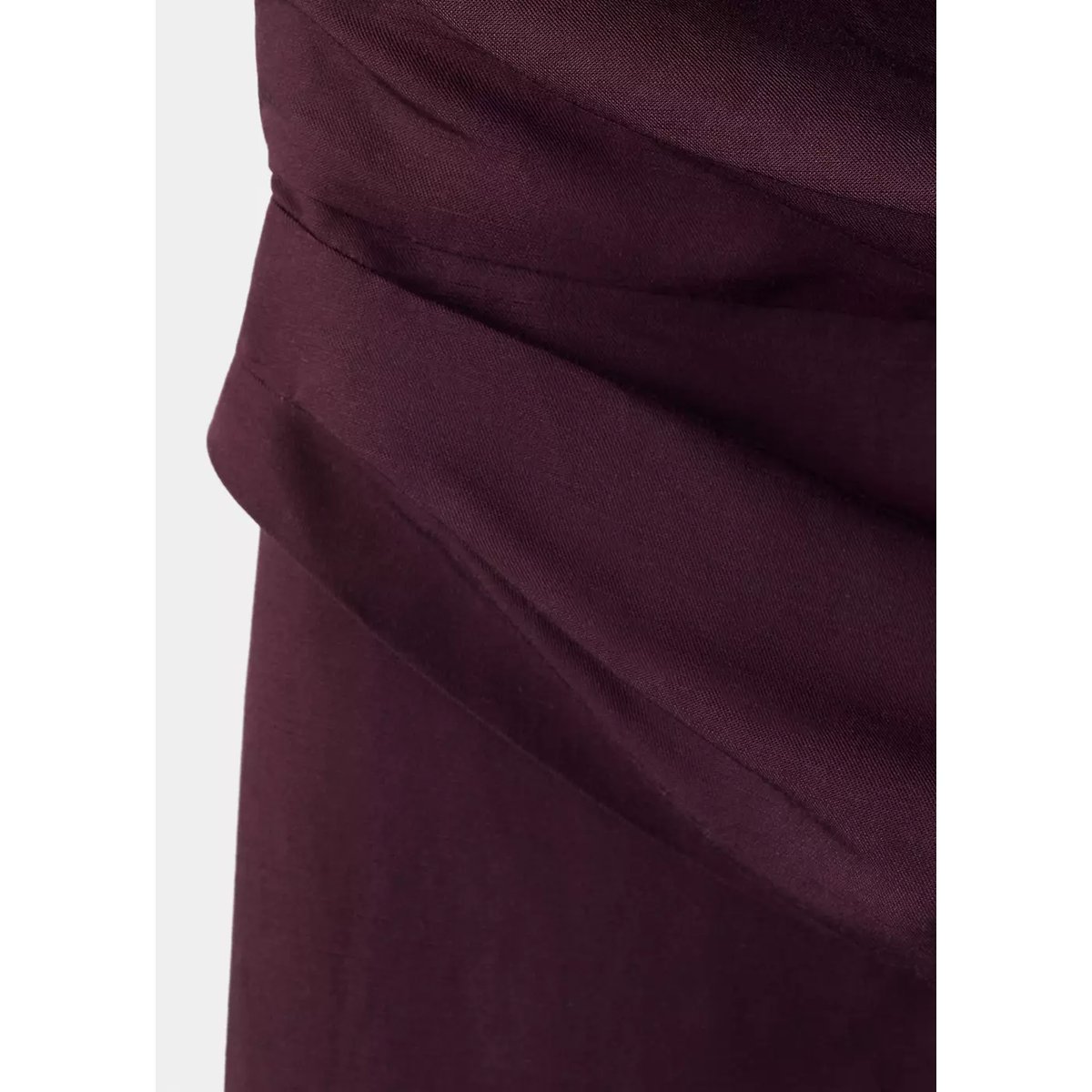 Combinaison en lin bustier lie de vin, MANGO