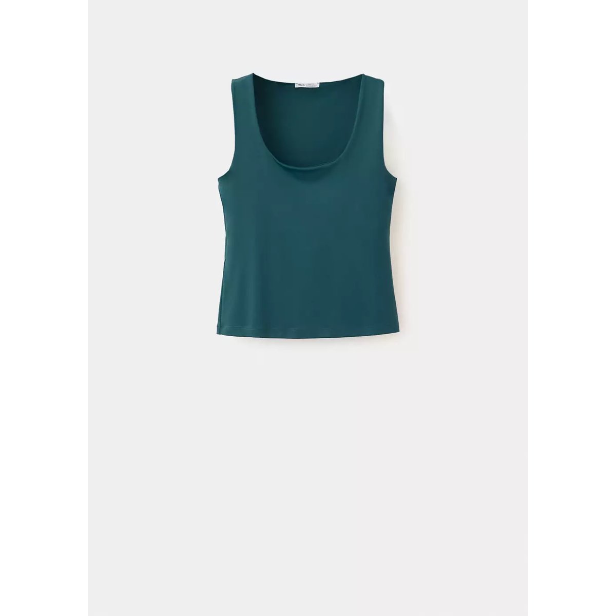 Top à bretelles encolure carrée vert, MANGO TEEN