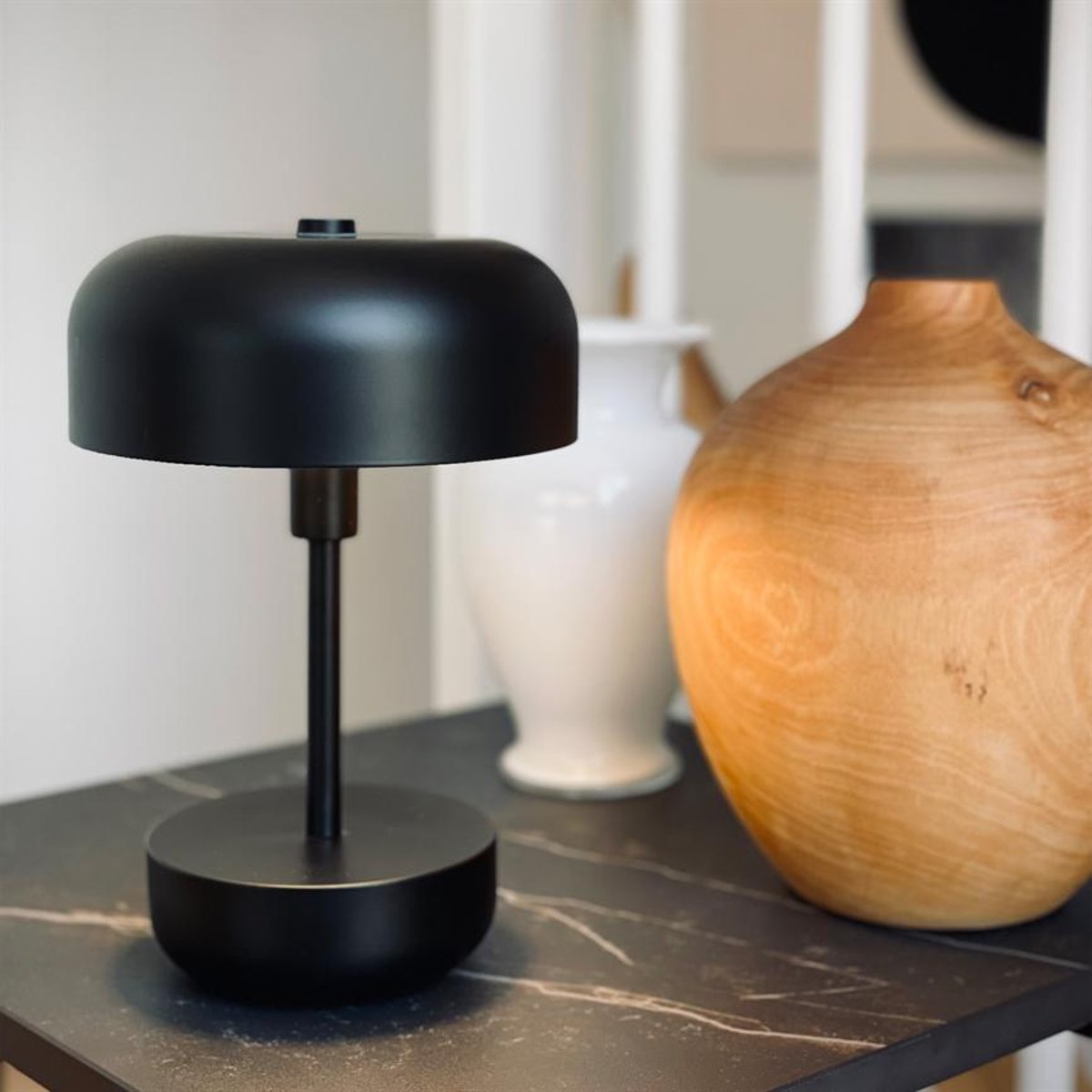 Lampe à poser LED rechargeable HAIPOT noir, DYBERG LARSEN