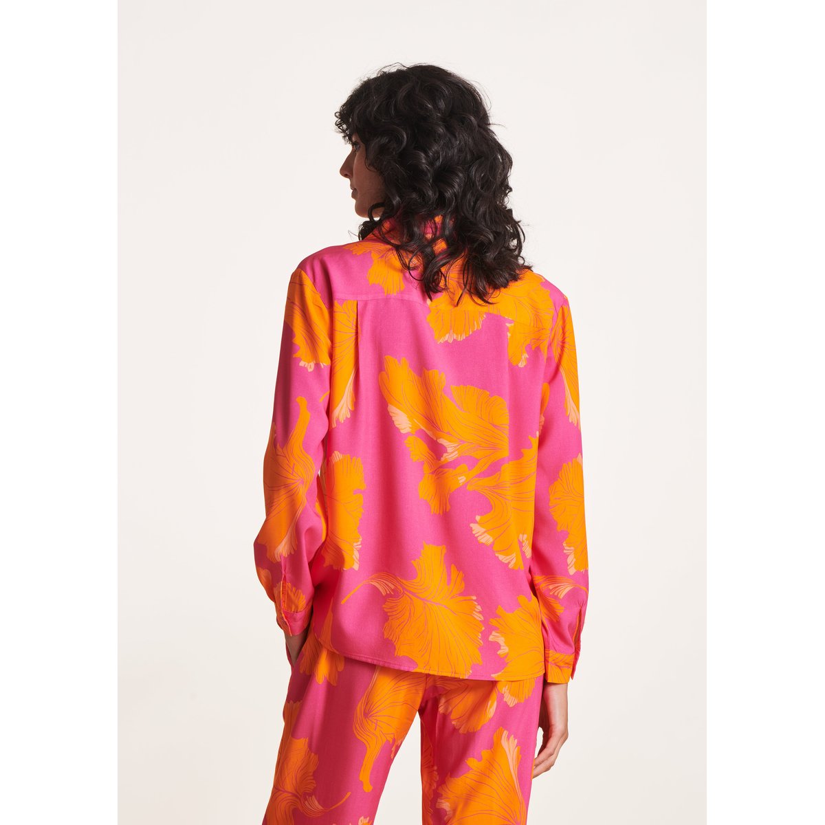 Chemise ample à imprimé fleuri rose/orange, LA FEE MARABOUTEE