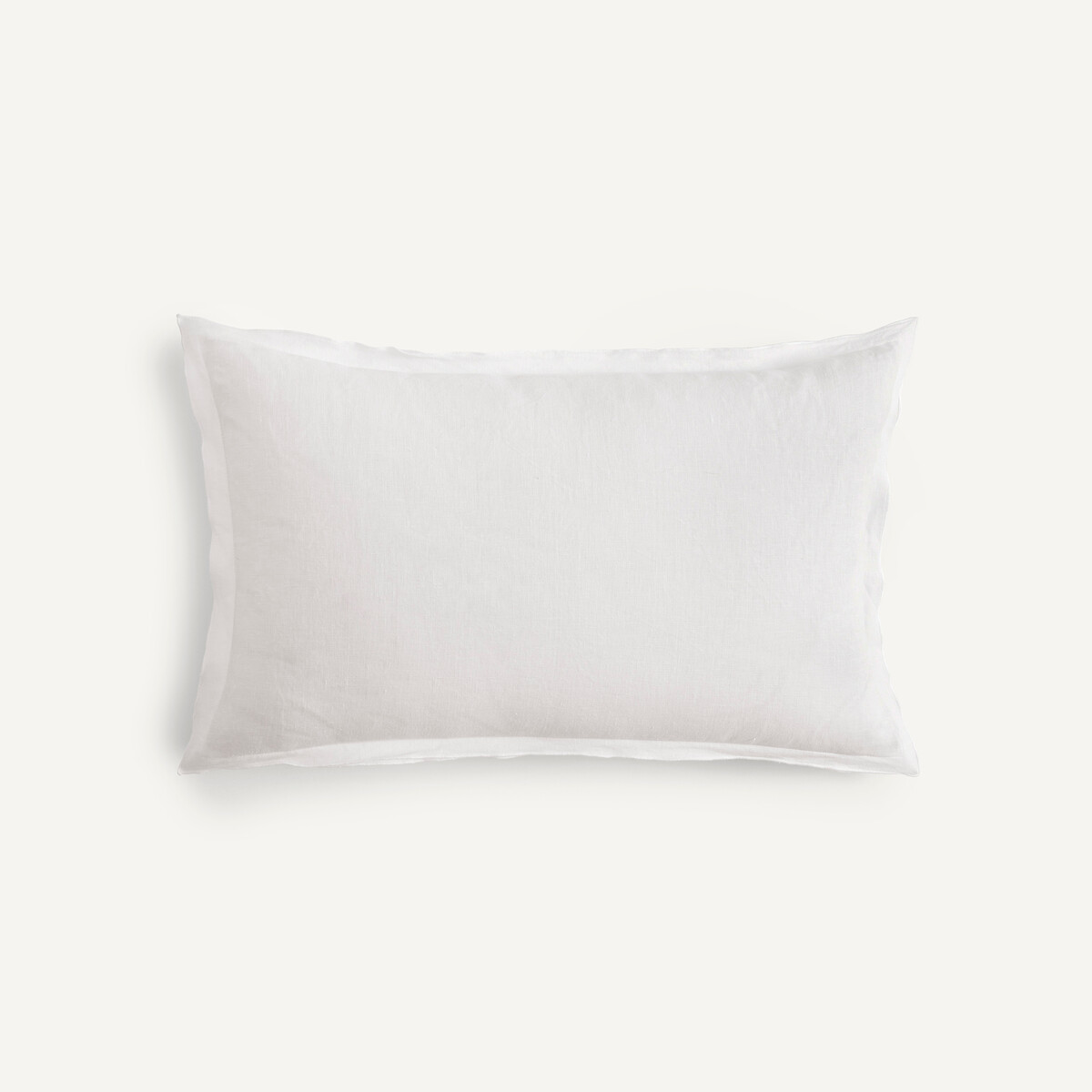 Capa de almofada, em linho lavado, Elina branco-espuma, AM.PM