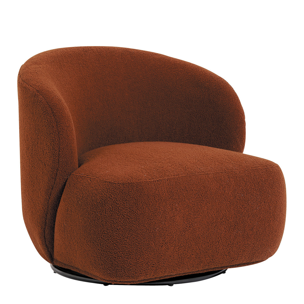 Fauteuil bouclette rouge, BLANC D’IVOIRE