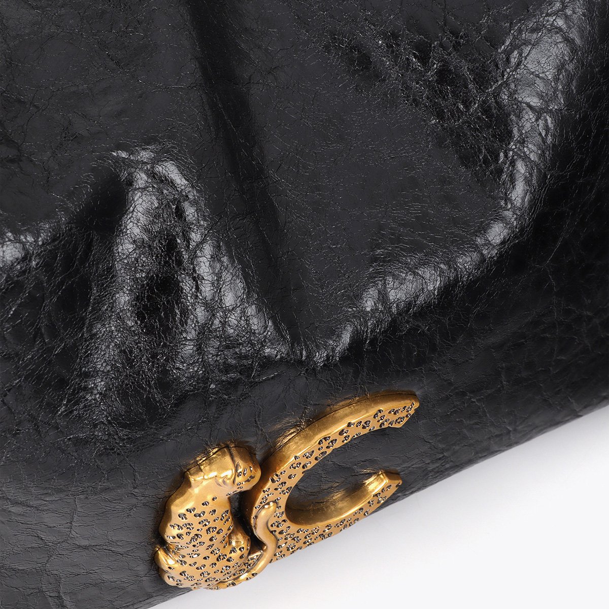 Sac à main tressé à logo métallique noir, LOLA CASADEMUNT