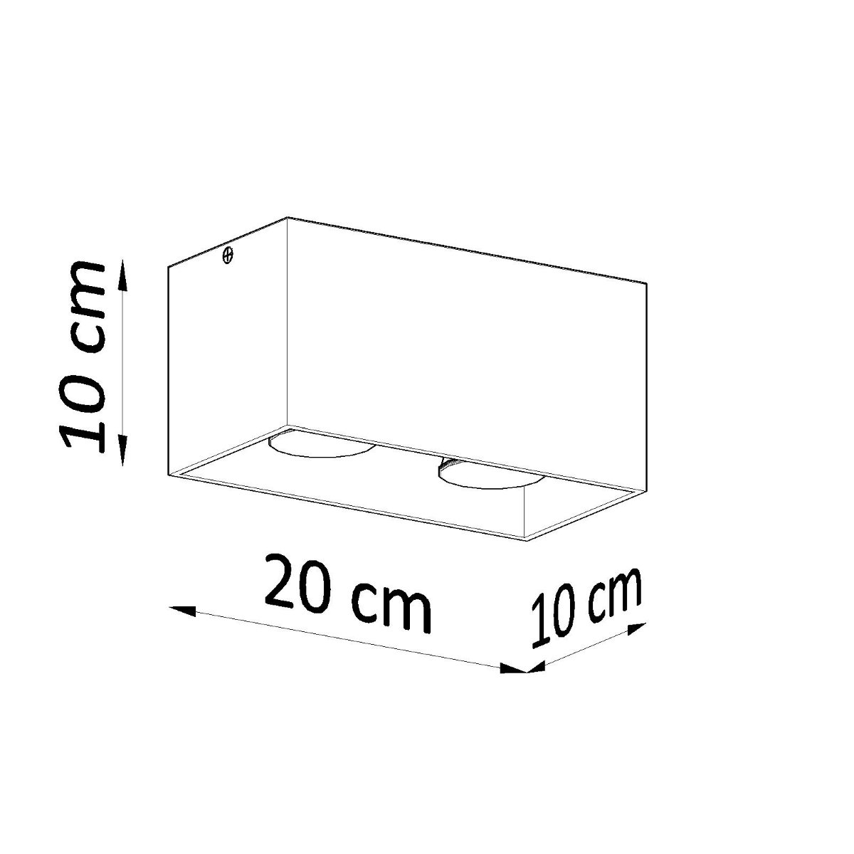 Plafonnier Aluminium Blanc GU10 2 Quad blanc, EDEN