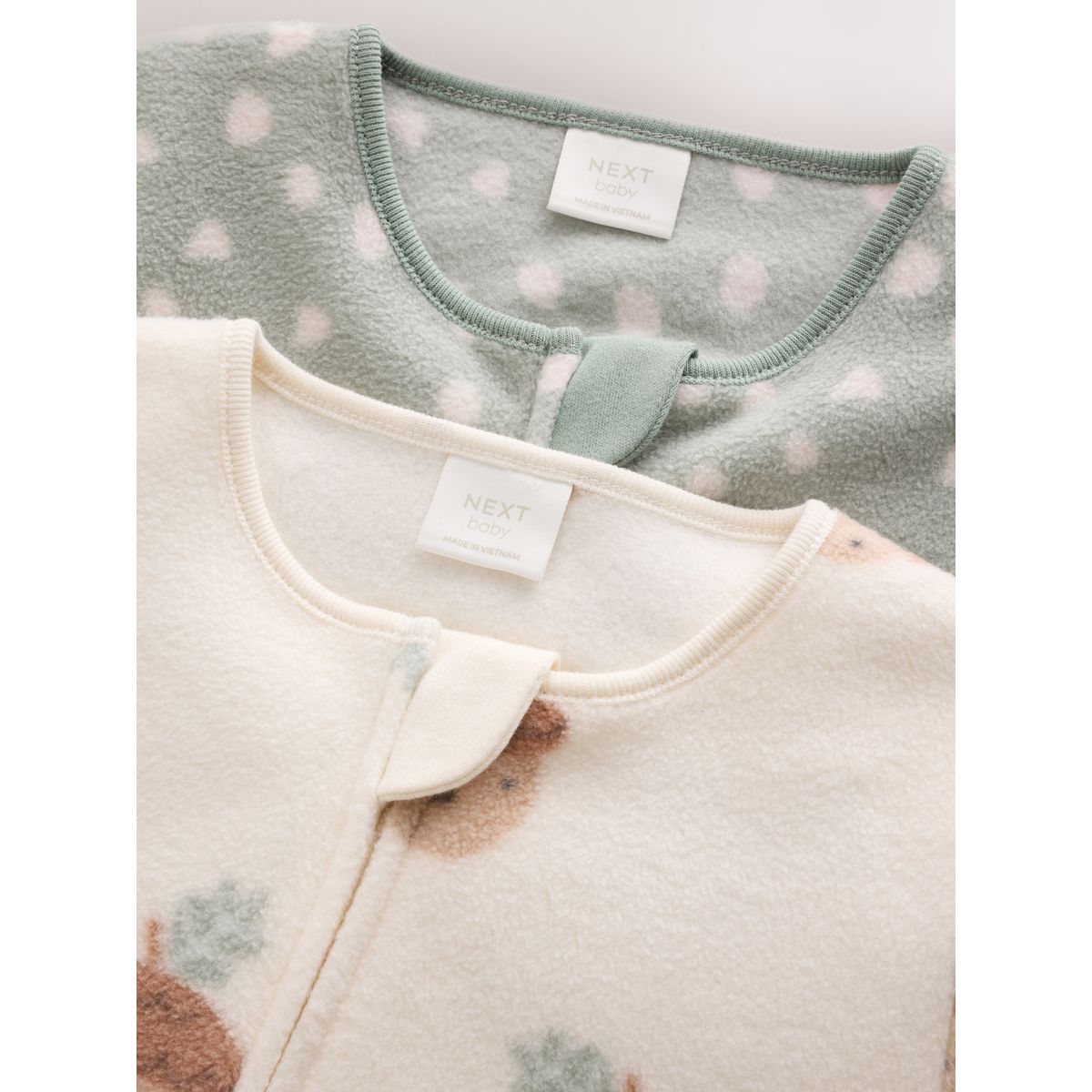 Dors-bien bébé en micropolaire, lot de 2 vert sauge, NEXT
