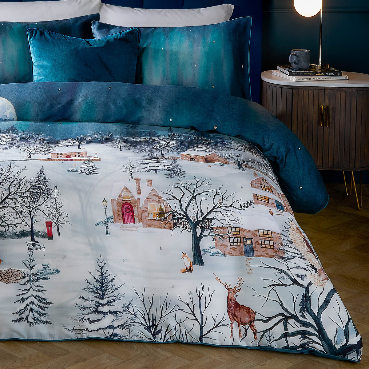 Starlight 100% Cotton Duvet Cover and Pillowcase Set midnight blue, PAOLETTI