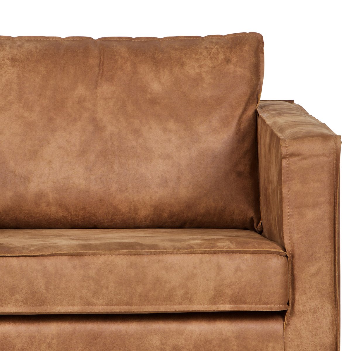 Fauteuil en similicuir RODEO cognac, WOOOD