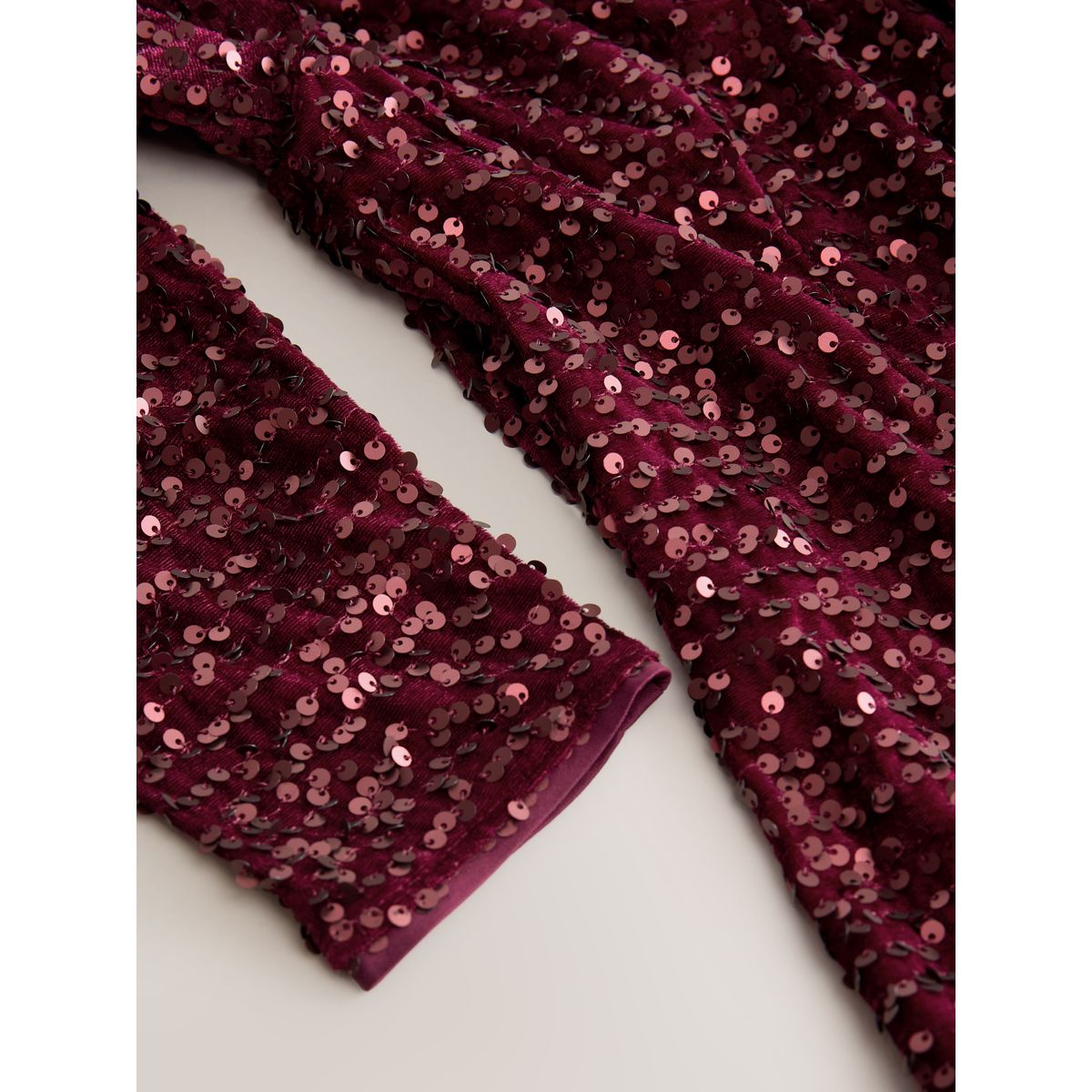 Robe courte à sequins réversibles rouge bordeaux, NEXT