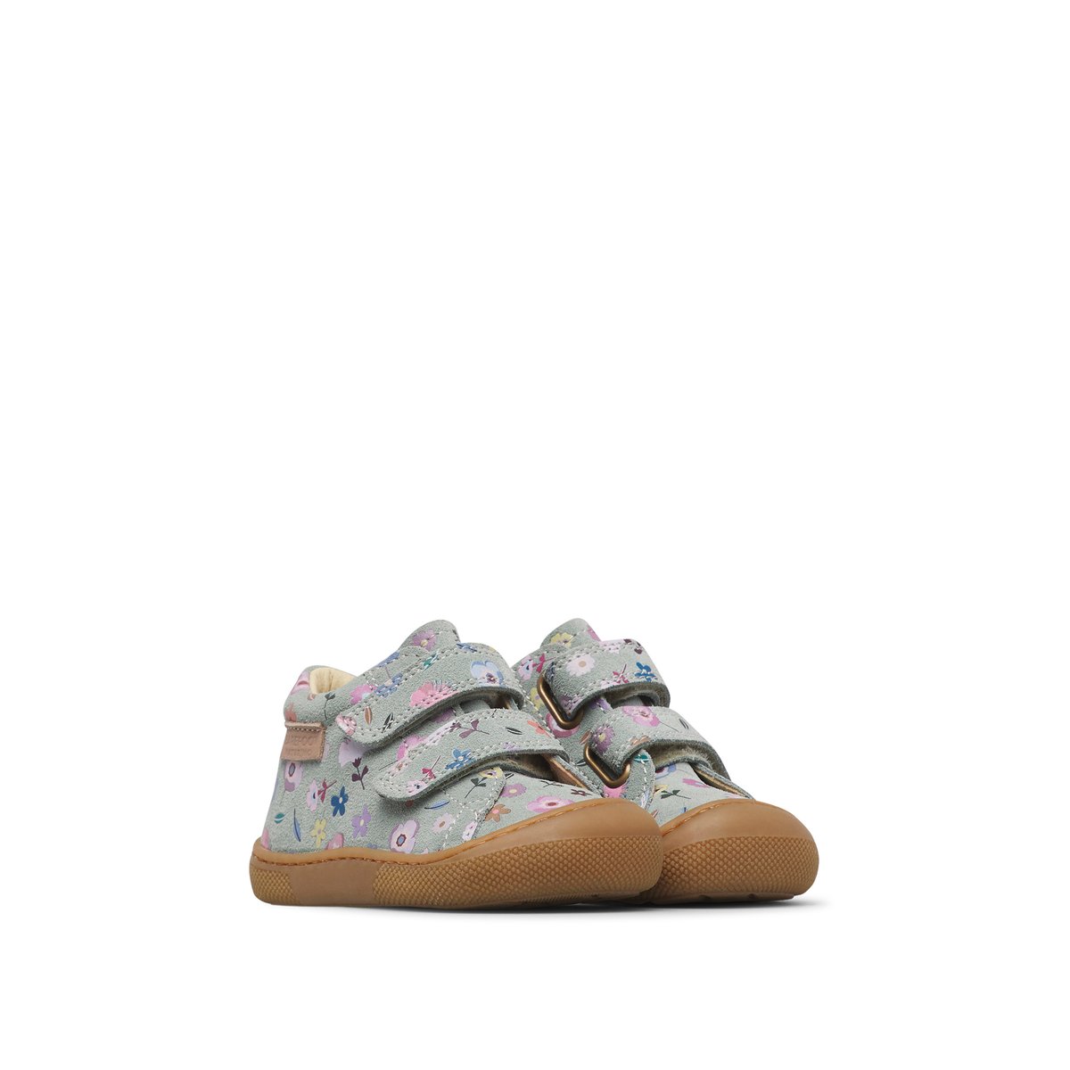 Chaussures premiers pas en suède BAREFOOT AMUR VL sage-rose, NATURINO