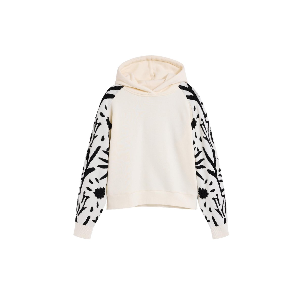 Sweat à motif floral 100 % coton blanc, DESIGUAL