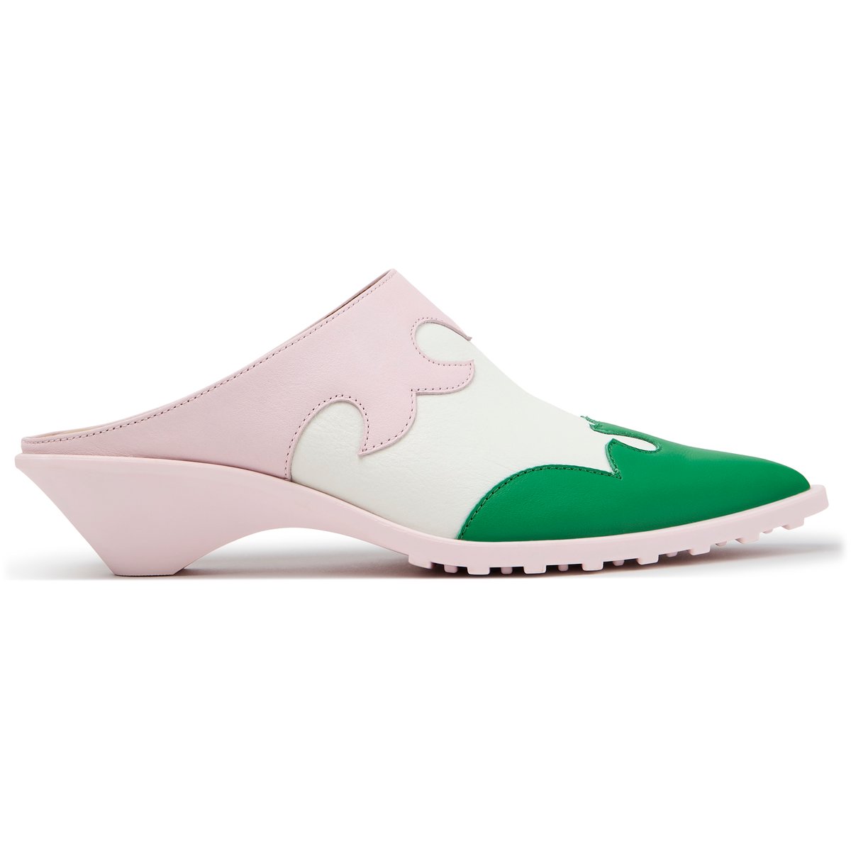 Mules Anita Smooth Leather rose blanc 002, CAMPER
