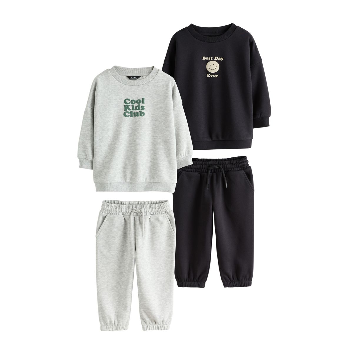 Haut ras du cou et pantalon de jogging, 4 pcs gris, NEXT