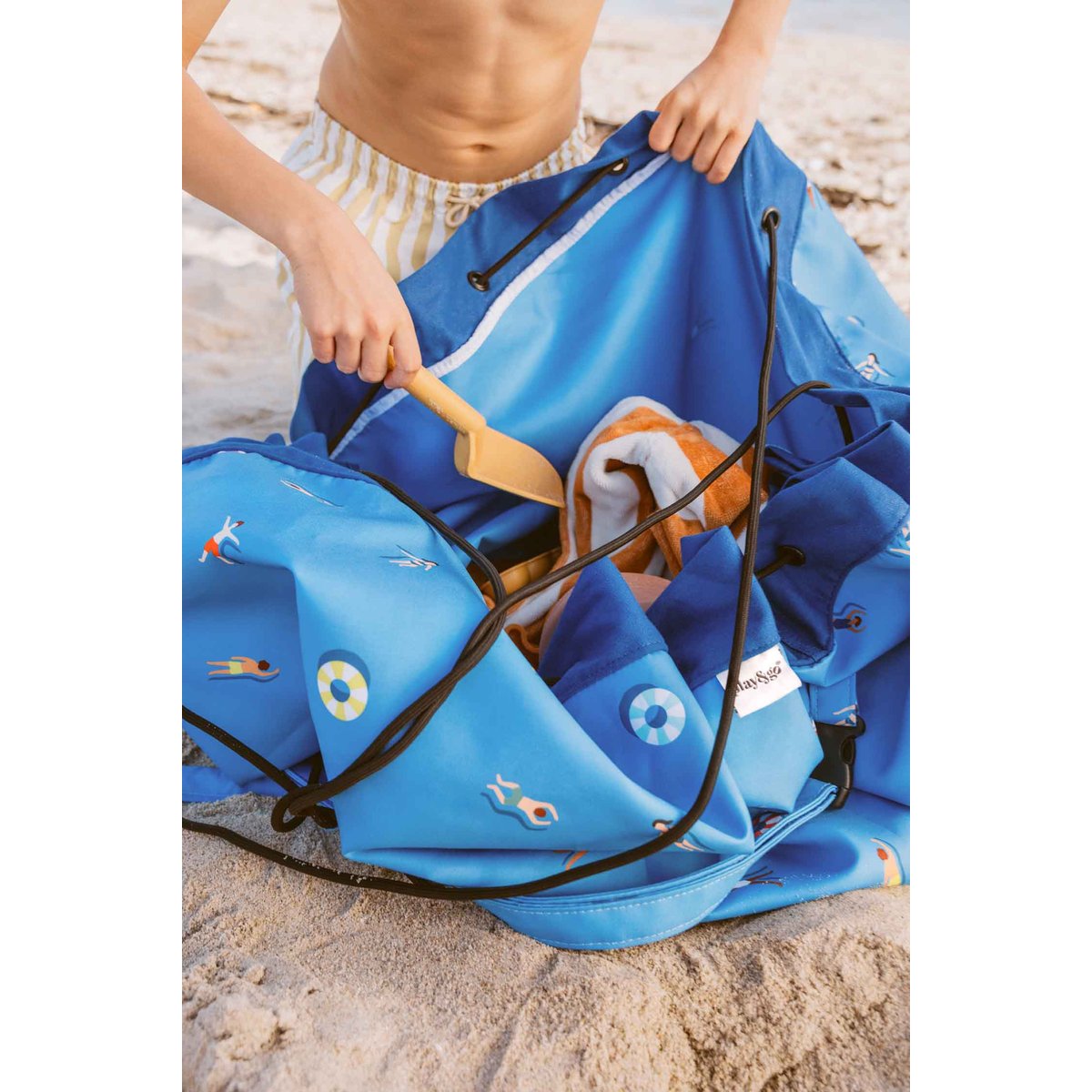 play&go - tapis de jeu & sac à jouets outdoor - swim fun bleu, multicolor, PLAY ET GO