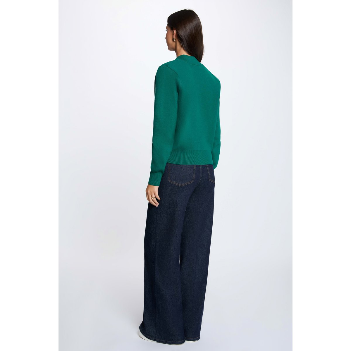 Pull col teddy vert, MORGAN