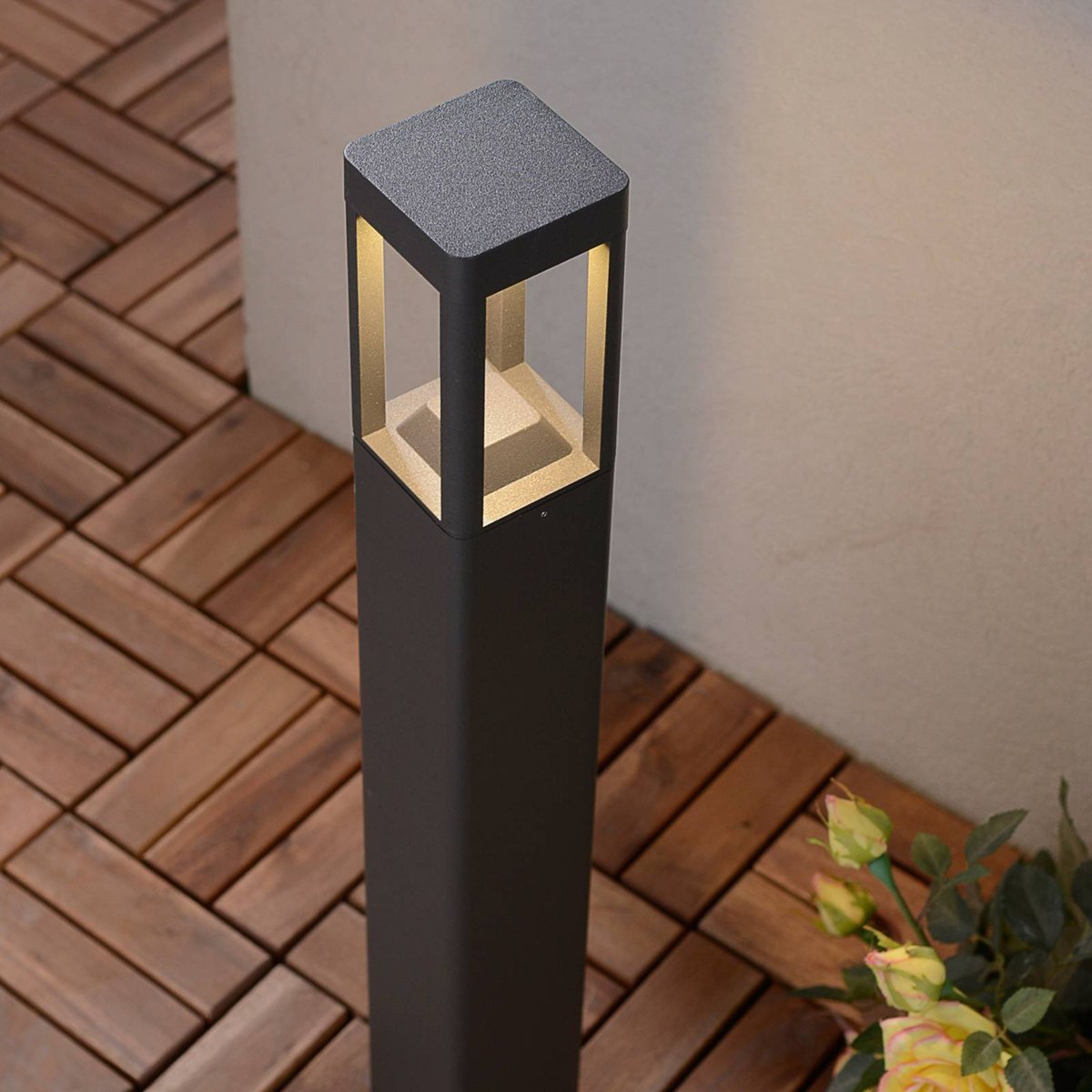 Luminaire extérieur en aluminium moderneLED anthracite, LUCANDE