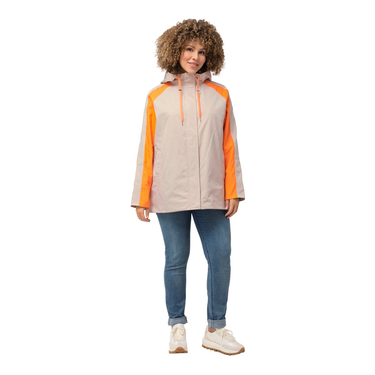 Veste HYPRAR, imperméable, capuche, ourlet mastic foncé, ULLA POPKEN