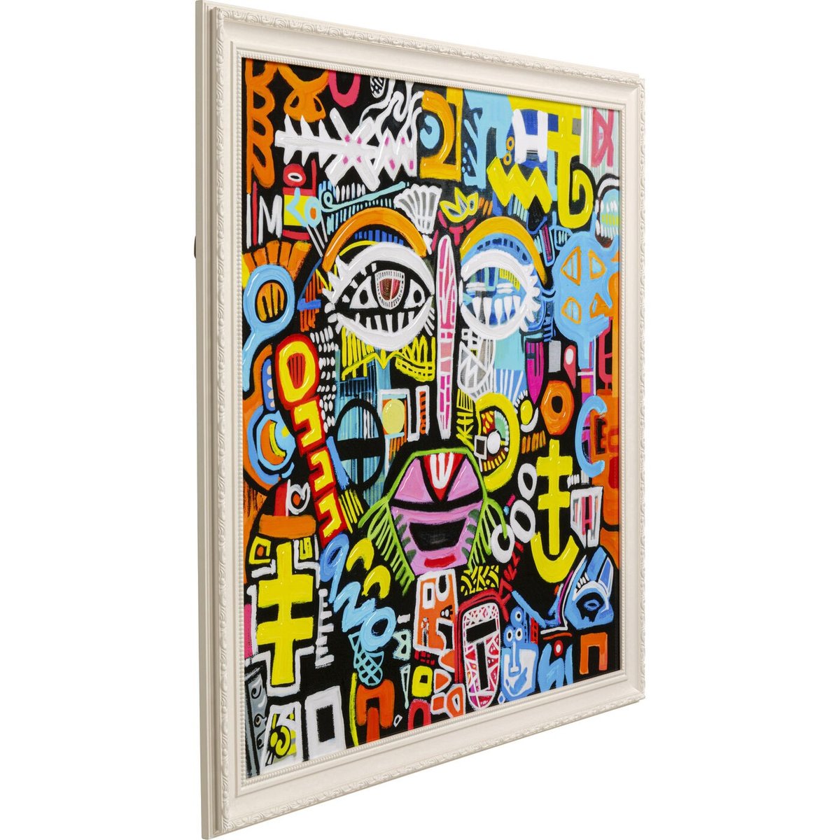 Tableau visage graffiti multicolore, KARE DESIGN