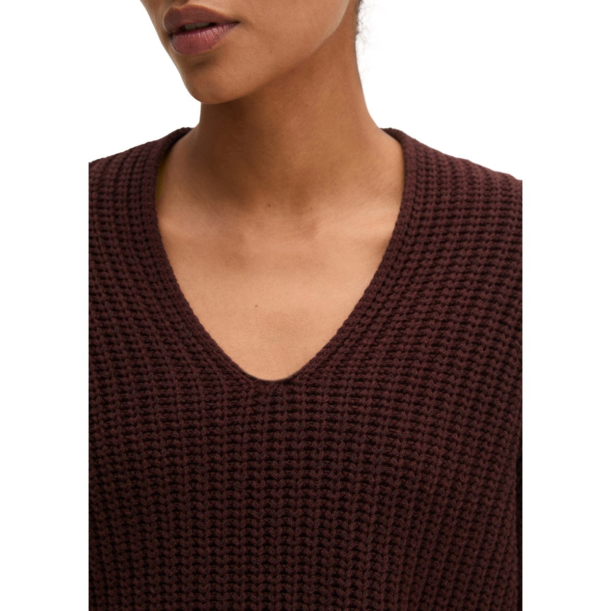 Pull en vrac en mélange de coton organique rouge, MARC O'POLO