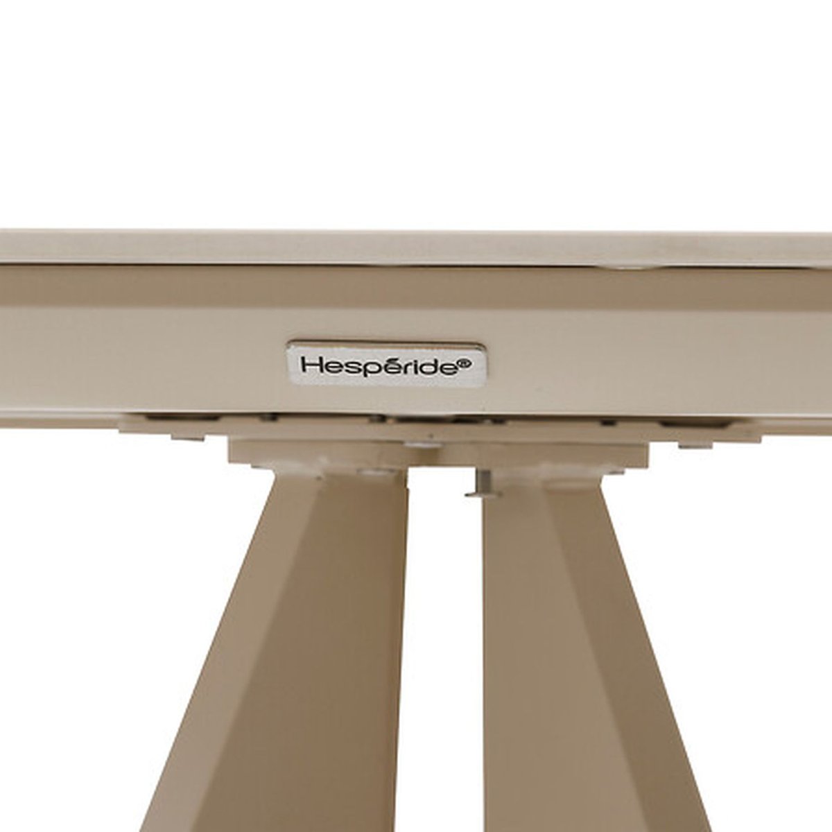 Table de jardin haute en aluminium 2 places TERZANO beige, HESPERIDE