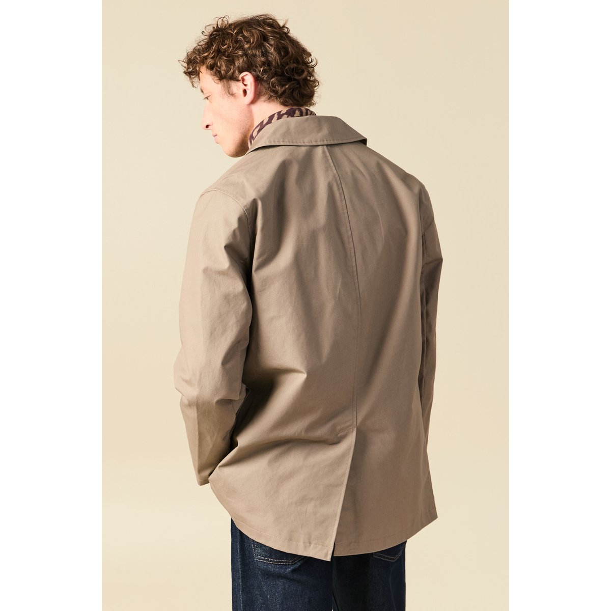 Trench en coton doublé beige, BONOBO