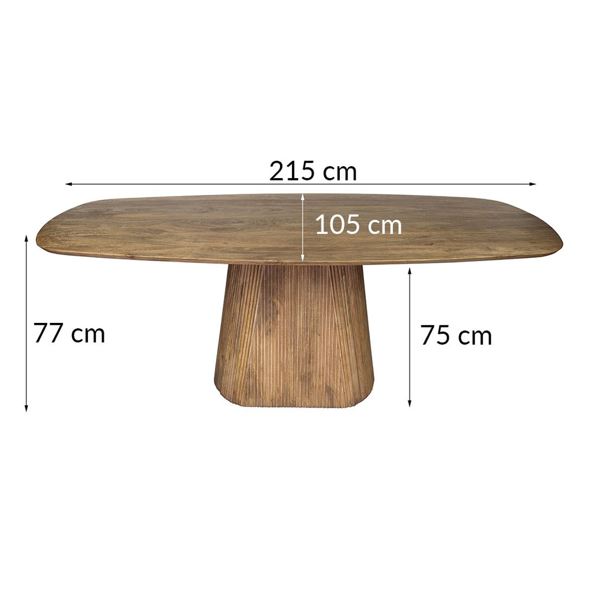 Table à manger 215x105 cm - DAYO bois, BEST MOBILIER