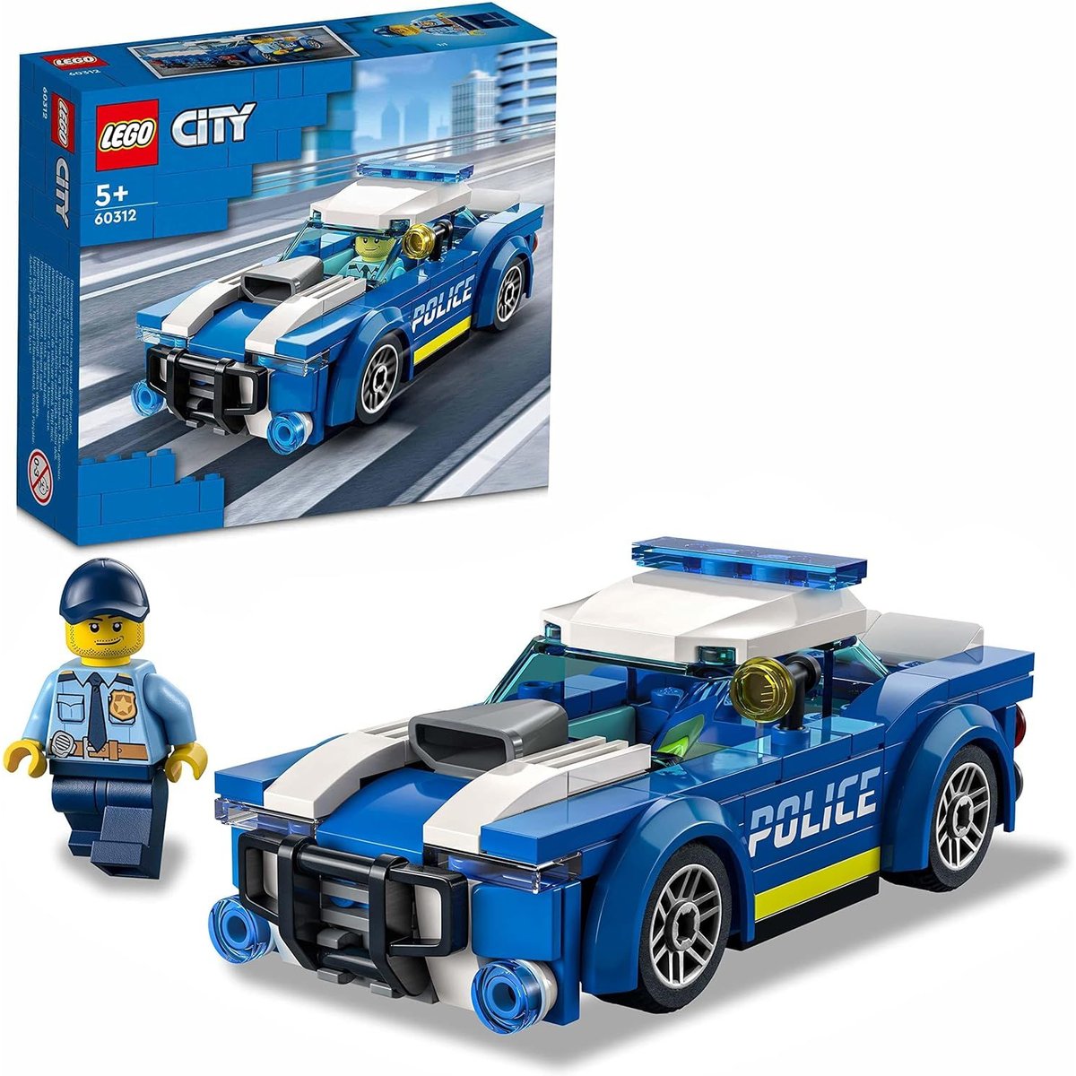 LEGO City - Set de la Voiture de Police 60312 pour Enfants multicolore, LEGO