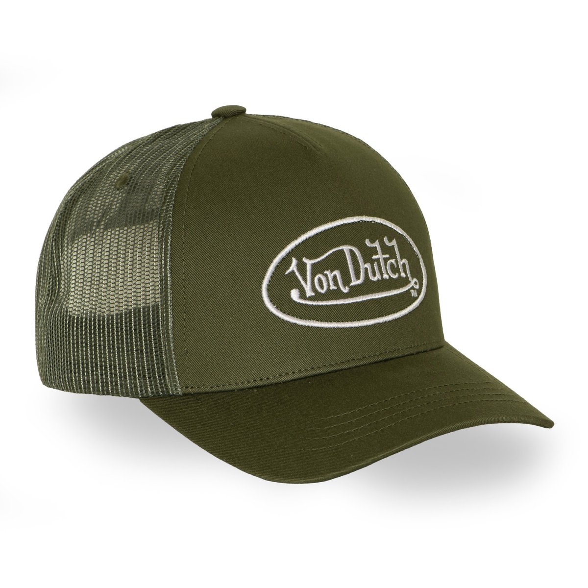 Casquette trucker LOFb vert sapin/beige, VON DUTCH