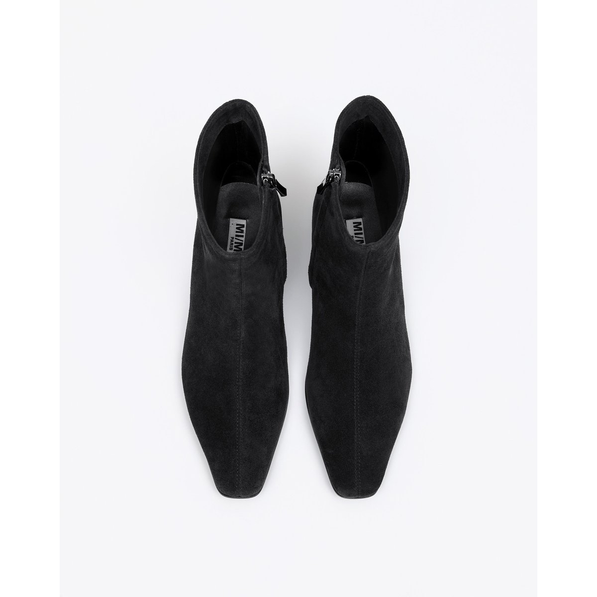 Bottines à petit talon en daim TAMY noir, MI MAI