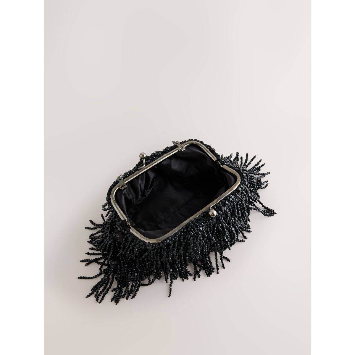 Pochette à franges noir, NEXT