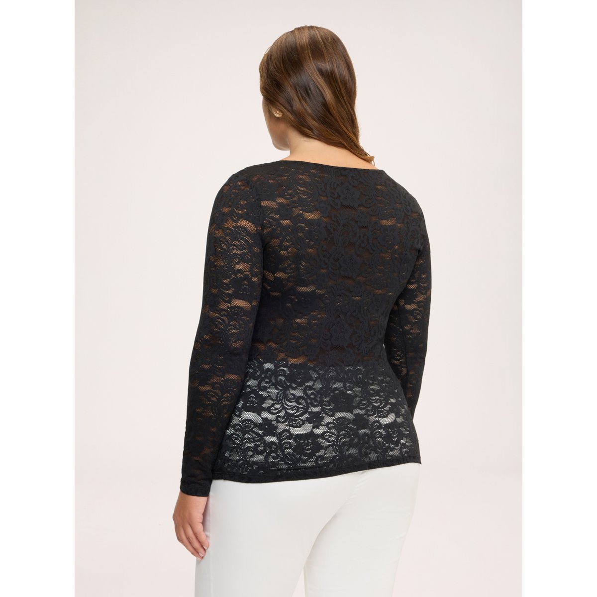 T-shirt à manches longues noir, FIORELLA RUBINO
