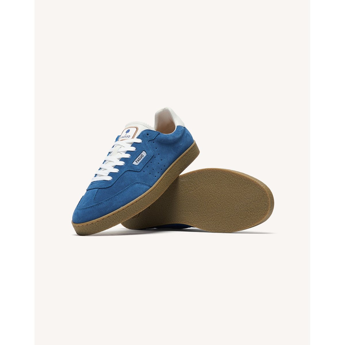 Baskets basses suede LUMBO bleu océan, FAGUO