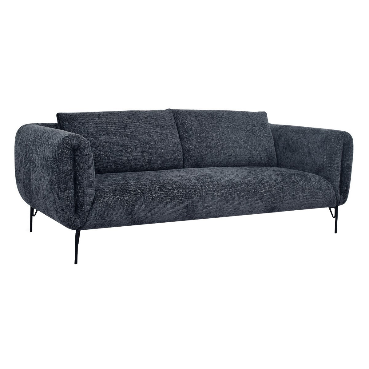 Canapé design en velours - ABYSSE gris bleuté, MATHI DESIGN