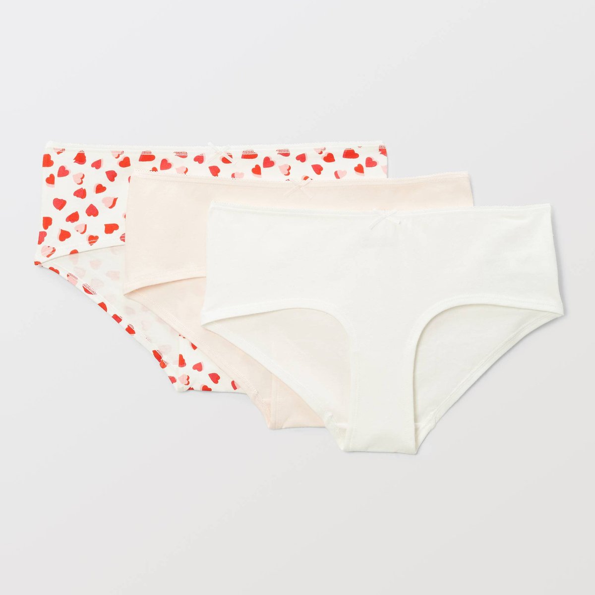 Lot de 3 shorties GARANCE en coton BIO GOTS ecru, MONOPRIX