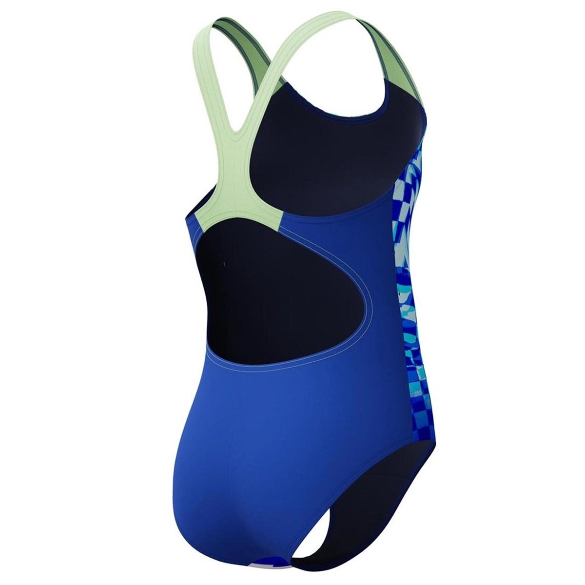 Maillot de bain 1 pièce motif/style mosaïque bleu / bleu foncé mosaïque, SPEEDO
